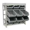 thumbnail image 4 of King's Rack Bin Rack Boltless Steel Storage System Organizer w/ 12 Plastic Bins in 4 tiers, 4 of 4
