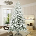 thumbnail image 6 of 7.2FT White Christmas Tree, Christmas Decor Snow Flocked Artificial Christmas Tree Holiday Decoration Indoor Outdoor, 6 of 10