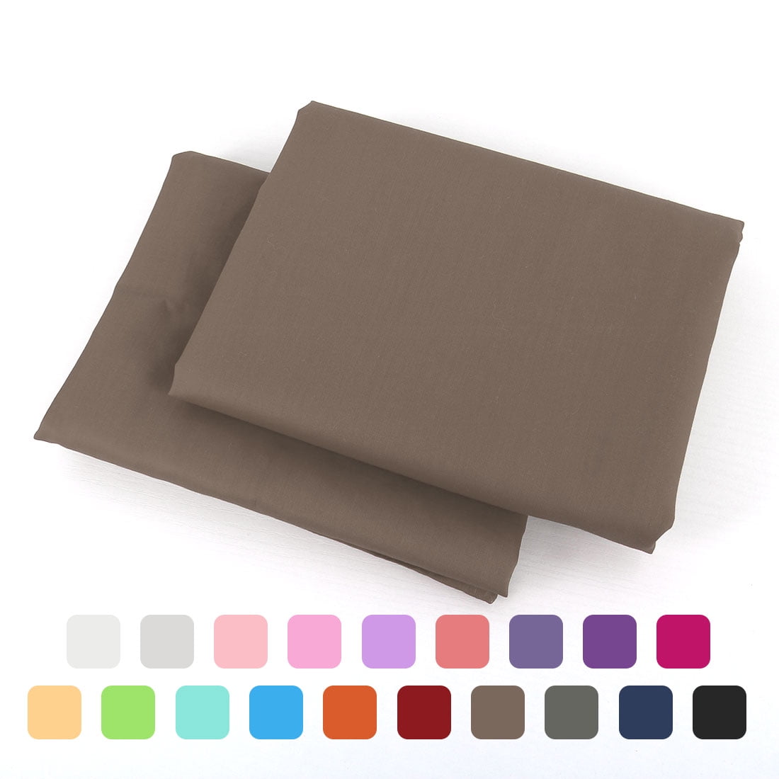 Unique Bargains Pillowcases 2-Piece Egyptian Cotton Pillow Cover Coffee Queen