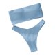 thumbnail image 2 of Conjunto de Color de Agua Traje de Baño de Sujetador Dividido de Raya Sólida de las Mujeres, Traje de Baño de Dos Piezas para las Vacaciones de Verano Y Primavera, 2 of 5