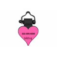 thumbnail image 2 of SiliDog 100% Silicone Pet Tags Pink Heart, 2 of 2