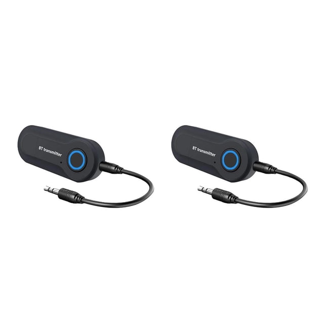 pitrice Bluetooth 4.0 Audio Receiver Transmitter Mini Stereo Bluetooth for AUX USB 3.5mm for Jack TV PC Wireless Adapter black 2Set