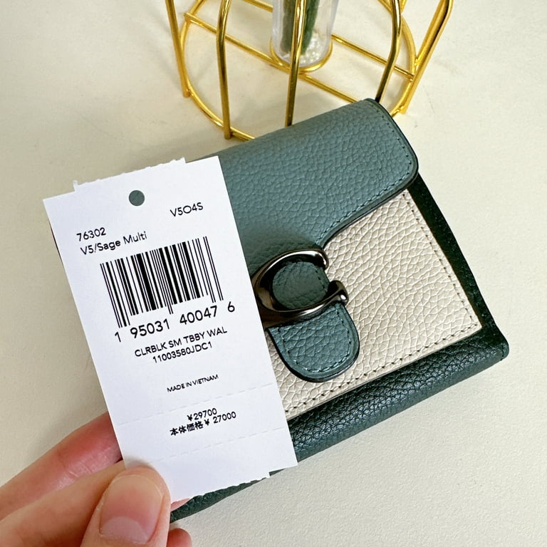 Coach 76302 Tabby Small Wallet In Colorblock IN Sage Multi