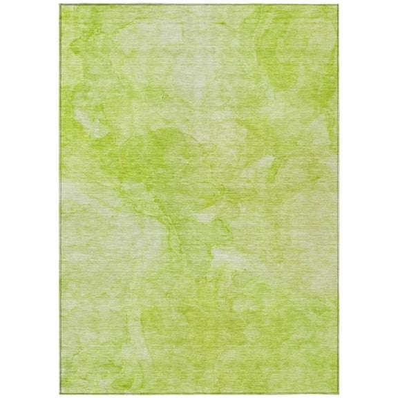 HomeRoots 581723 9 x 12 ft. Nautical Washable Indoor & Outdoor Rectangle Area Rug, Artichoke Green & Lime Green