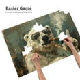 thumbnail image 4 of 1000 PCS Cigar Polar Bear 1000 Piece Jigsaw Puzzle For Adults,Vintage Style Animal Wooden Puzzle As Home Decor,Great For Relaxation And Display For Puzzle Enthusiast,Adults Puzzle, 4 of 6