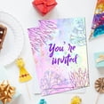 thumbnail image 5 of Cute Under the Sea Mermaid Birthday Party Invitations with Envelopes Set of 20 Purple Pink Girl Birthday Party Invites, 5 of 6