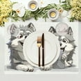 thumbnail image 3 of Napperon pour Chien, Tapis d'Alimentation pour Animal Résistant à la Chaleur et Antidérapant, Napperon Mignon à Motifs pour Protéger la Table à Manger, Usage Intérieur et Extérieur, 3 of 6