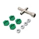 thumbnail image 1 of Adaptador de accionamiento CUTICAT de rueda mm para coche Metal 4 Uds tuercas de brida con llave verde, 1 of 5