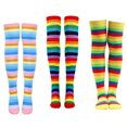 thumbnail image 3 of Rainbow Stripe Pattern Socks from the Sock Panda (Thigh High) - 3 Pack, 3 of 5