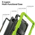 thumbnail image 6 of For Xiaomi Redmi Pad SE 8.7 inch 2024, 360 Rotating Shockproof Cover with Stand, Screen Protector, Shoulder Strap, Lime, 6 of 7