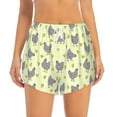 thumbnail image 2 of Goofa Funny Chicken Printed Women 2 in 1 Running Shorts,Quick Dry Athletic Workout Shorts,High Waisted Athletic Shorts with Liner Pockets-XX-Large, 2 of 9