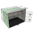thumbnail image 6 of Rose Dog Crate Cover, Pastel Colored Repetition of Romantic Flower Buds Design Garden Art, Easy to Use Pet Kennel Cover Small Dogs Puppies Kittens, 7 Sizes, Pale Blue Fern Green, by Ambesonne, 6 of 6