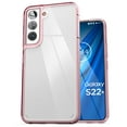 thumbnail image 4 of Encased (3 Pack) Designed for Samsung Galaxy S22 Plus Case with Screen Protector Tempered Glass + Camera Lens Protector, Protective Phone Kit (Clear/Pink), 4 of 9