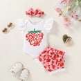 thumbnail image 2 of MAMAMI Toddler Baby Girls Romper Floral Shorts Set Summer Outfit Sets for Girls 0-24M, 2 of 8