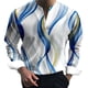 thumbnail image 1 of Camisas Hombre Camisa de Manga Larga Retro One Third Cardigan para Hombre Camisa Slim Fit Camisa Informal (Blue, XL), 1 of 6