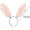 thumbnail image 3 of Hsqqdc Feather Champagne Butterfly Moth Antenna Headband Insect Hair Hoop, 1 Piece, 3 of 7