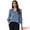Grey Blue, variant on DARING DIVA Women's Satin Long Sleeve Work Business Button Down Shirt S Green