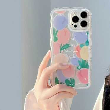 Compatible with iPhone 14 Plus Case Clear 6.7 Inch (2022) with Flower Cute Strawberry Lace Design for Girls Woman TPU Protective Slim Shockproof Floral Case for iPhone 14 Plus