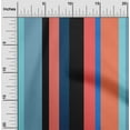 thumbnail image 2 of oneOone Viscose Jersey Orange Fabric Stripes Sewing Material Print Fabric By The Yard 60 Inch Wide, 2 of 4