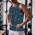 thumbnail image 5 of Lsque Rose Flowers Pattern Mens Tank Tops Muscle Athletic Quick Dry Sleeveless Workout Fitness T Shirts Beach Tank Top, Loose-fit Sleeveless Shirt for Men-4X-Large, 5 of 7