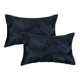 thumbnail image 1 of Natural Torino Chevron Neutral Cowhide Pillow | 2-Pack | 12"x20", 1 of 2