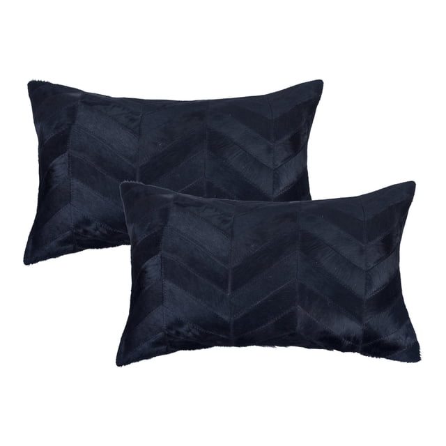 Natural Torino Chevron Neutral Cowhide Pillow | 2-Pack | 12"x20"