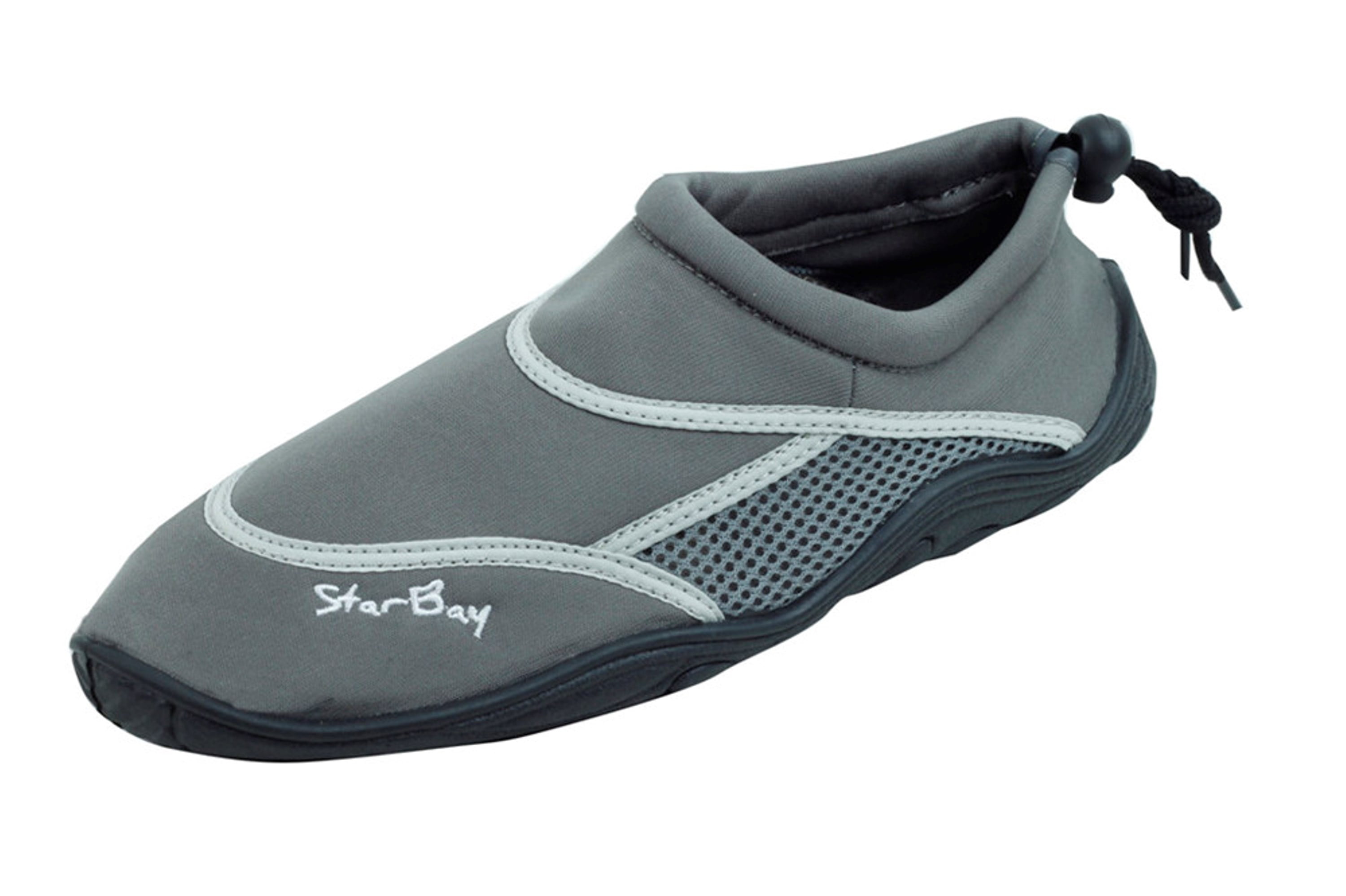 Men s Water Shoes Aqua Socks Slip on Hook Loop Walmart
