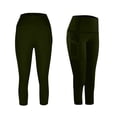 thumbnail image 2 of WPPGONE Girls High Waisted Capri Leggings Teen Big Kids Athletic Cropped Yoga Pants with Side Pockets Moisture Wicking Tummy Control Workout Running Activewear Stretchy Tights, 2 of 9