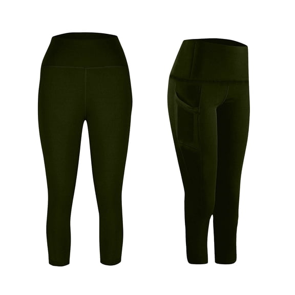 Chiccall Kids Yoga Pants Summer Outdoor Athletic Workout Biker Running Great Comfortable Softness Pleated Leggings Quickly Dry Breathable High Waist Pockets Fitness Cropped Trousers Pants for Girls