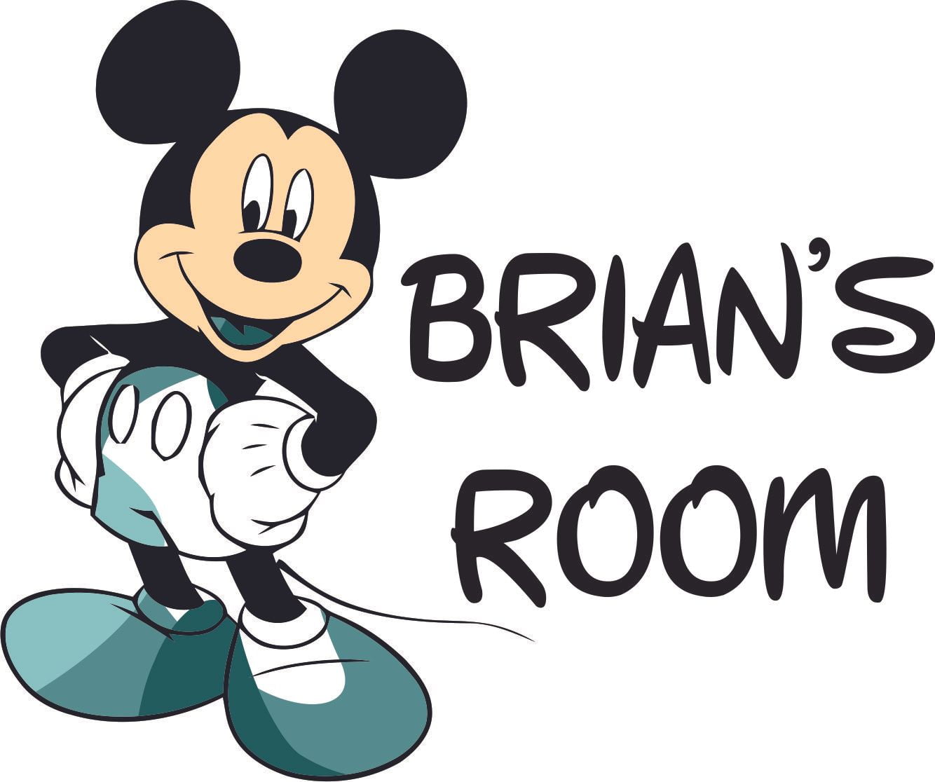 Mickey Mouse Cute Color Disney Cartoon Customized Wall Decal Custom Vinyl Wall Art Personalized Name Baby Girls Boys Kids Bedroom Wall Decal Room Decor Wall Stickers Decoration Size 15x30 Inch Mickey Mouse Cute Color Disney Cartoon Customized Wall Decal Custom Vinyl Wall Art Personalized Name Baby Girls Boys Kids Bedroom Wall Decal Room Decor Wall Stickers Decoration Size 15x30 Inch