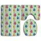 thumbnail image 1 of ABPHQTO Pirámide de colores Juego de alfombras de baño de 3 piezas Alfombra de baño Alfombra de contorno y tapa de inodoro, 1 of 2