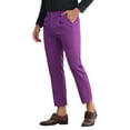 thumbnail image 4 of Pantalones recortados ajustados para hombre Inspire Chic, con pliegues en la parte delantera, de longitud hasta el tobillo, talla 38, color púrpura, 4 of 5