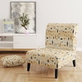 thumbnail image 2 of Designart "Nomadic Tribal Essence" Beige Geometric Upholstered Accent Chair - Modern Arm Chair For Living Room, 2 of 5