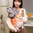 thumbnail image 2 of Simulated 3D Super Soft Fat Cat Stuffed Animal，Lifelike Cat Plush Pet Toy Pillow Home Decor Gift, 2 of 9