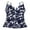 Navy Print, variant on Women's Adjustable Strap Tankini Swim Top (Sea Grass, XL)