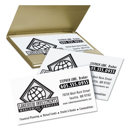 1PC Avery Clean Edge Business Card Value Pack, Laser, 2 x 3.5, White, 2,000 Cards, 10 Cards/Sheet, 200 Sheets/Box