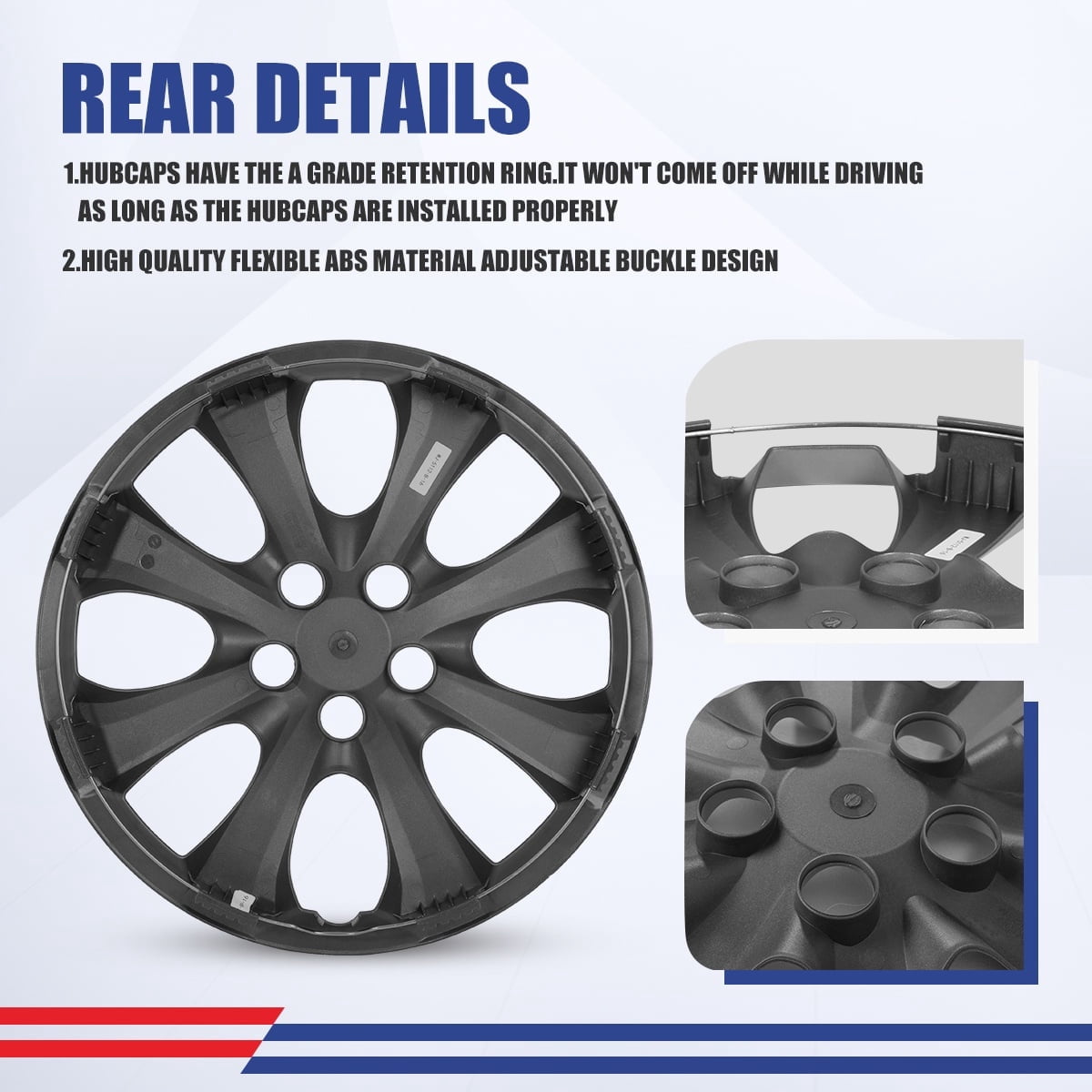 16" Set Of 4 Hubcaps Wheel Rims Cover Fit for 2009-2025 TOYOTA COROLLA/2023-2025 TOYOTA COROLLA HYBRID/2009-2014 TOYOTA MATRIX Compatible With Steel Wheels Snap On Installation(16-Inch,Lacquer)