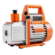 KFFKFF 3.5 CFM 1/4 HP Single Stage Rotary Vane Vacuum Pump, Ideal for HVAC Systems, Includes Oil Bottle, 1720 RPM, Suitable for Automotive AC Maintenance and Resin Degassing