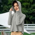 thumbnail image 4 of Abomasnow Women's UPF 50+ Jackets UV Sun Protection Full Zip Long Sleeve Hooded Jackets Casual Breathable Lightweight Hoodie Sun Shirts, 4 of 6