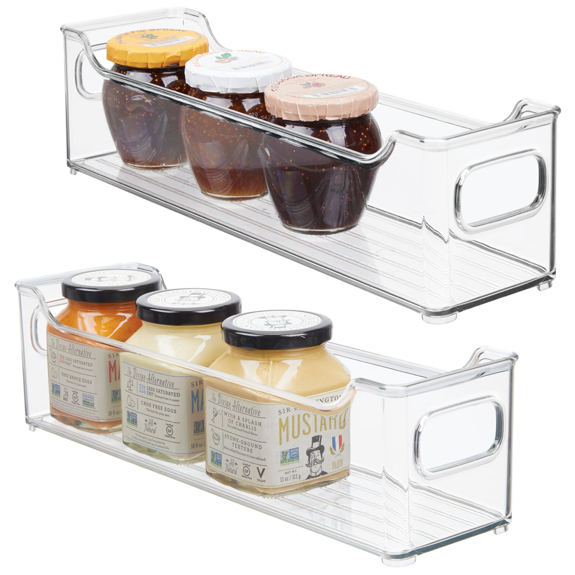 Mdesign Slim Plastic Kitchen Pantry Cabinet Food Storage Bin 2