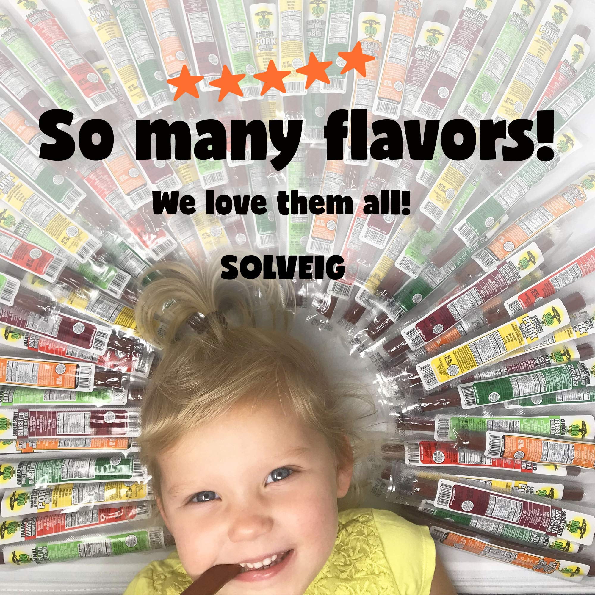 100% Grass-Fed Variety Pack Beef Sticks: MSG, Gluten and Soy Free, Never Given Antibiotics or Hormones (4 Original, 4 Jalapeno, 4 Smokey Sweet Flavor, 72-Count Variety, 1-oz Stick)