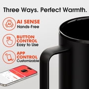Vsitoo S3 Plus 14oz Self-Heating Coffee Mug, Smart Temperature Control Mug with Rechargeable Base, Black