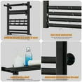 thumbnail image 3 of Towel Dryer Black Towel Warmer Heated Towel Rack Wall Mounted Towel Warmers Multifunction Electric Towel Warmer Support Remote Control, 3 of 9