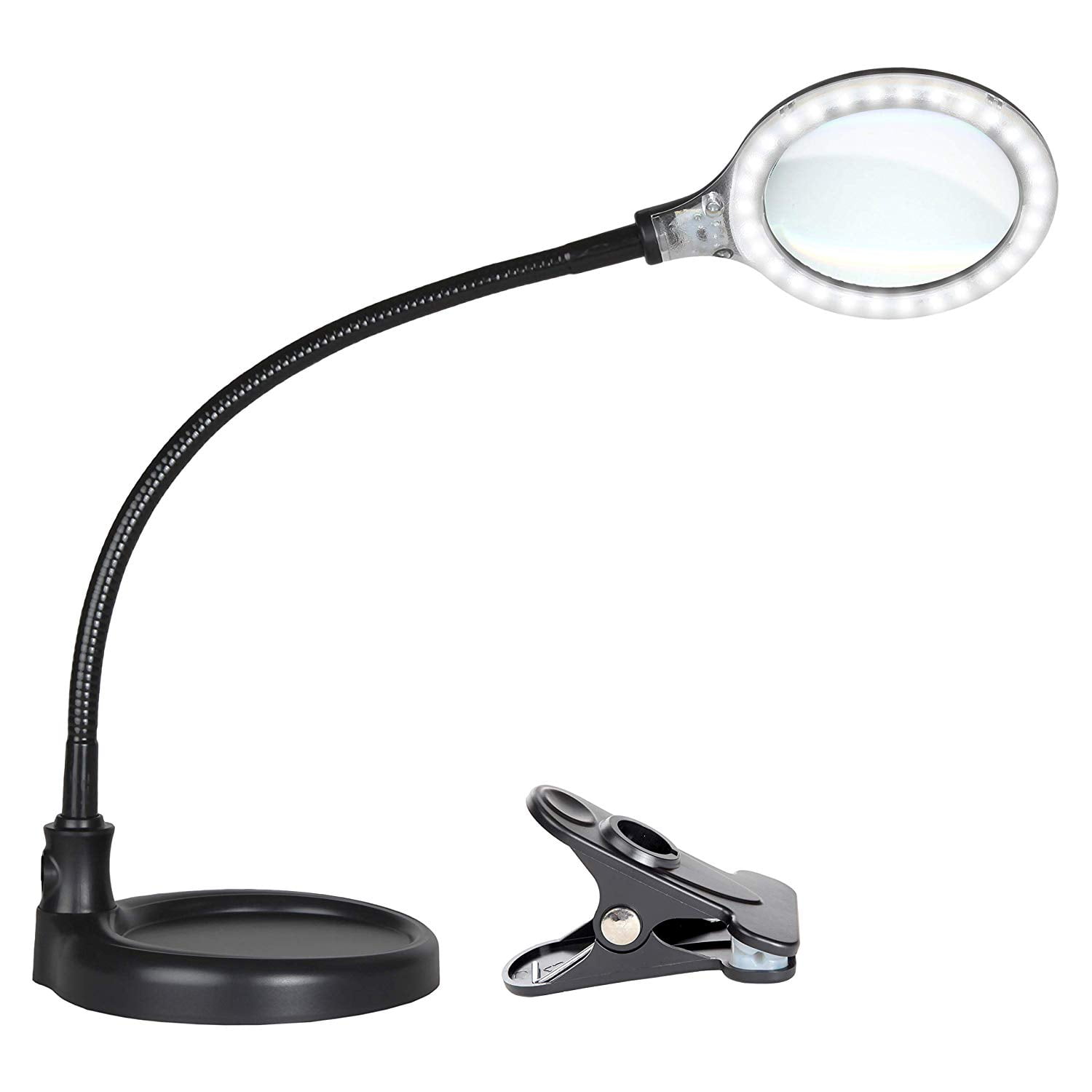 Brightech- LightView Pro Flex: LED Magnifying Lamp - 2 in 1 Clamp