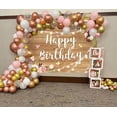 thumbnail image 5 of Rustic Wood Floral Birthday Backdrop Spring Flower Wood Glitter Happy Birthday Photography Background for Women Photo Booth Props Kids Adult Birthday Wedding Party Cake Table Decoration, 5 of 10