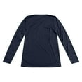 thumbnail image 4 of MIXUE Summer Shirts For Men Solid Color V Neck Long Sleeve Slim Fit Casual Lightweight Tops Pullover T Shirts Daily-Wear,Blue,M, 4 of 4