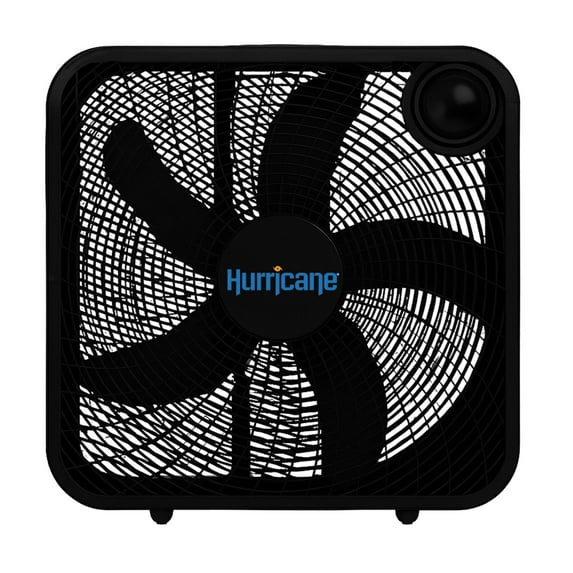 Open Box Hurricane 20 Inch Classic Series Floor Box Fan with 3 Speed Settings, Black