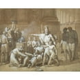 thumbnail image 2 of Anonymous 24x20 Gold Ornate Framed and Double Matted Museum Art Print Titled - Hannibal Swearing Eternal Enmity Toward Rome (C. 1808), 2 of 4