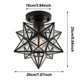 thumbnail image 3 of Leeye Black Star LED Ceiling Light, 3-Color Ambient Fixture with Transparent Cover for Bedroom, 3 of 9