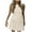 Beige, variant on qolati Womens Sleeveless Pleated Dress Drop Waist A Line Solid Color Flowy Mini Tank Dress Pullover Boats Neck Bow Zipper Back Holiday Dresses